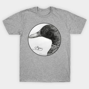 Mallard Duck Pencil Sketch | Circle | T-Shirt